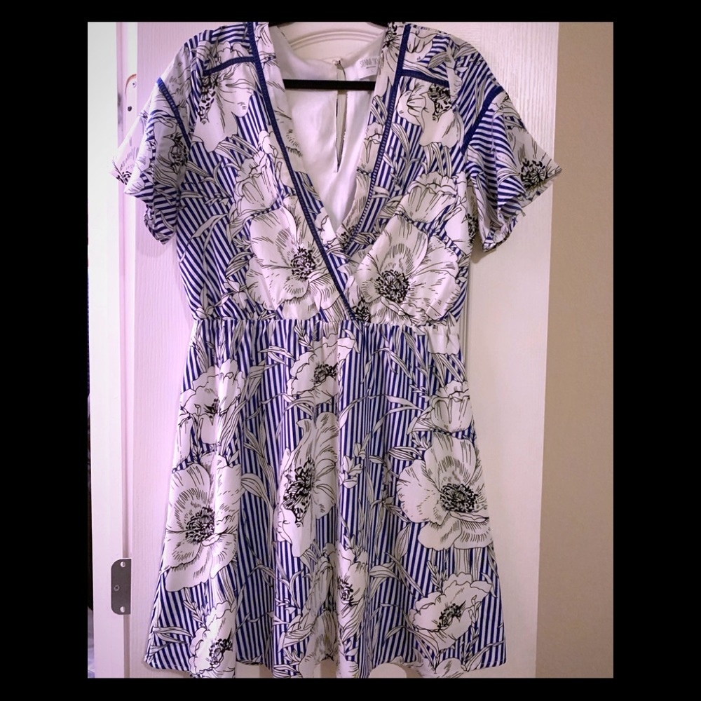 Sienna Sky Blue and White Floral Dress